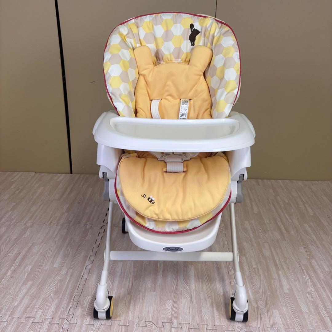 極上クリーニング済　☆美品☆　コンビ　ハイローベッド＆チェア　くまのプーさん