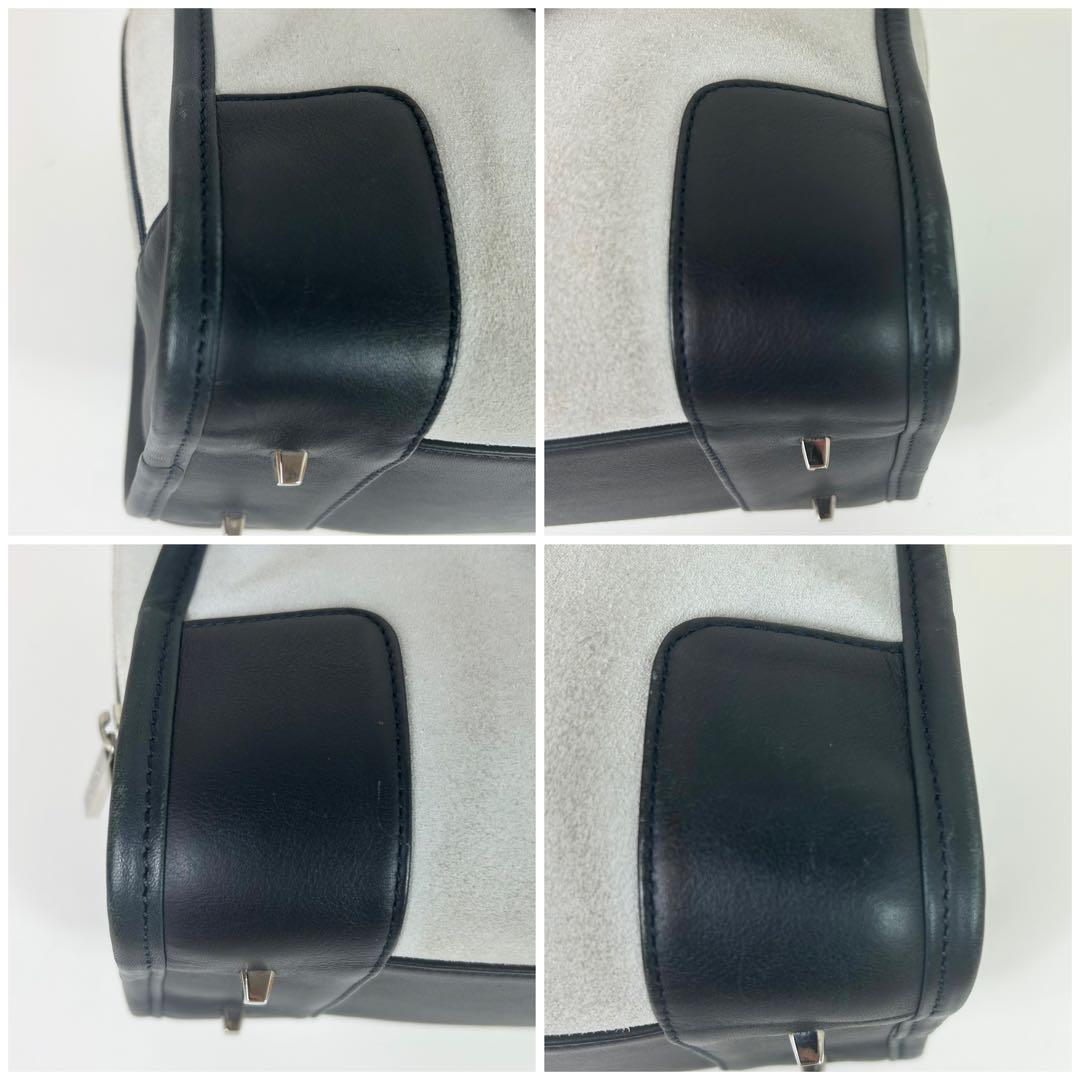 LOEWE ロエベ アマソナ28 グレージュ スエード ミニボストン