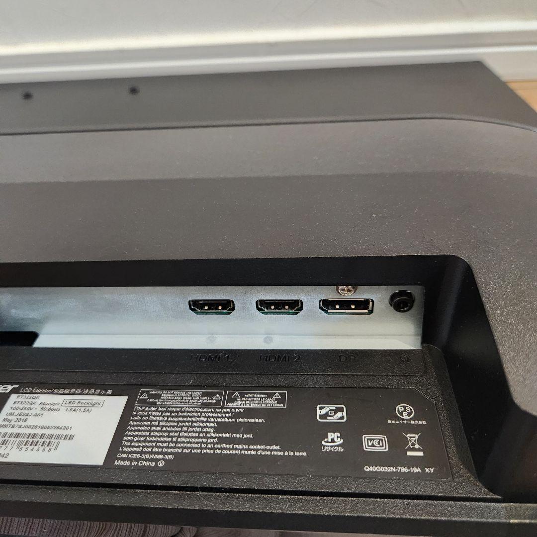 ACER ET322QK モニター/ 31.5インチ/ 4K/ 75hz