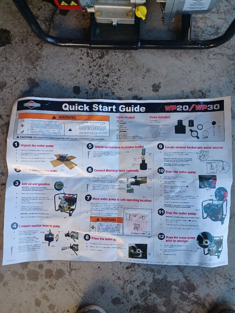 t*6様 新品未使用BRIGGS&STRATTON　2インチエンジンポンプ WP