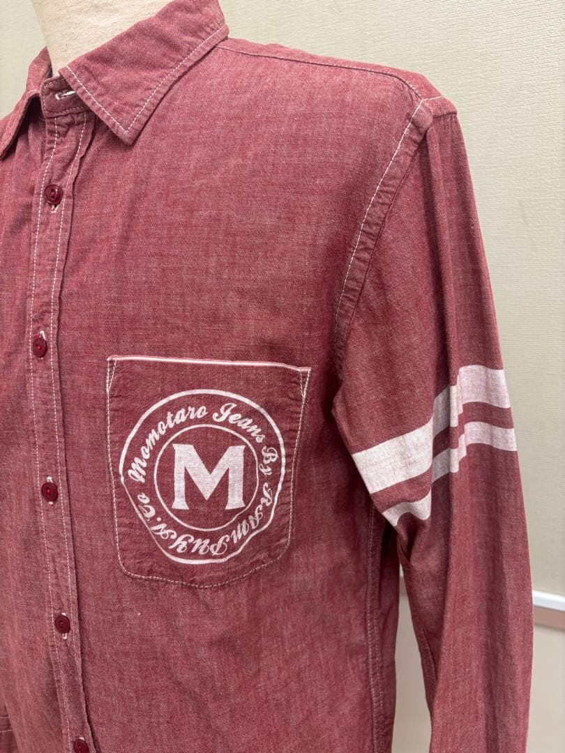 モモタロウジーンズ 出陣 シャンブレー ワーク シャツ XL