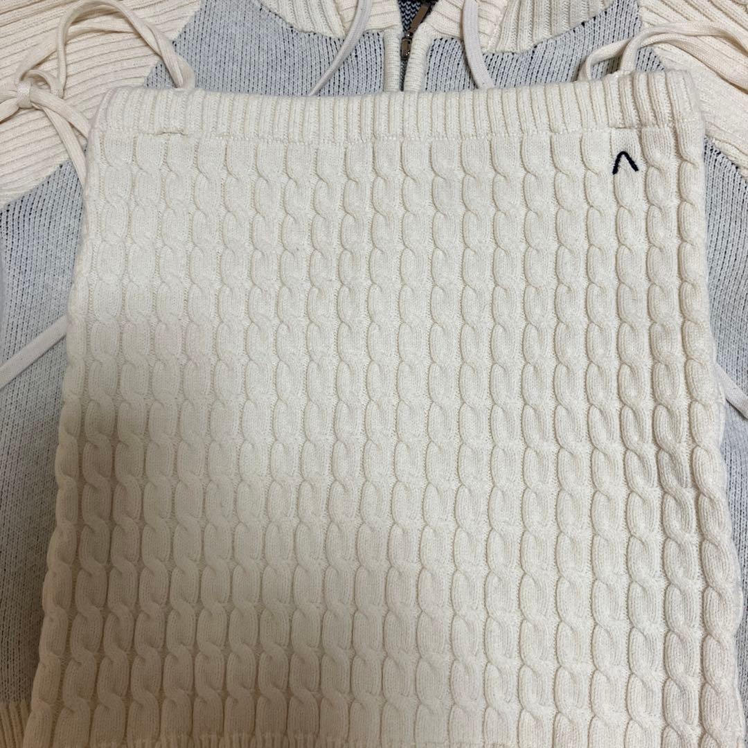 トップス andmary Jeniffer knit hoodie set