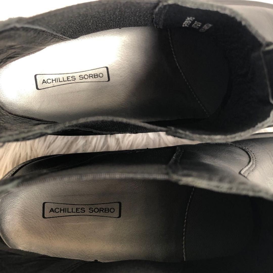 ブーツ 24.5 黒 ACHILLES SORBO アキレスソルボ サイドゴア