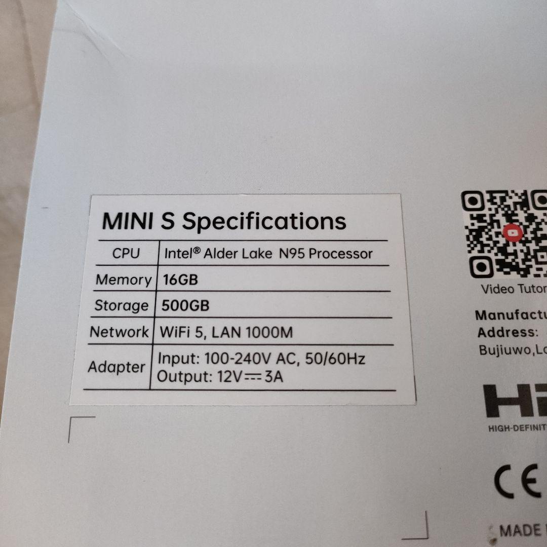 Beelink MINI S ミニPC 16GB SSD500GB