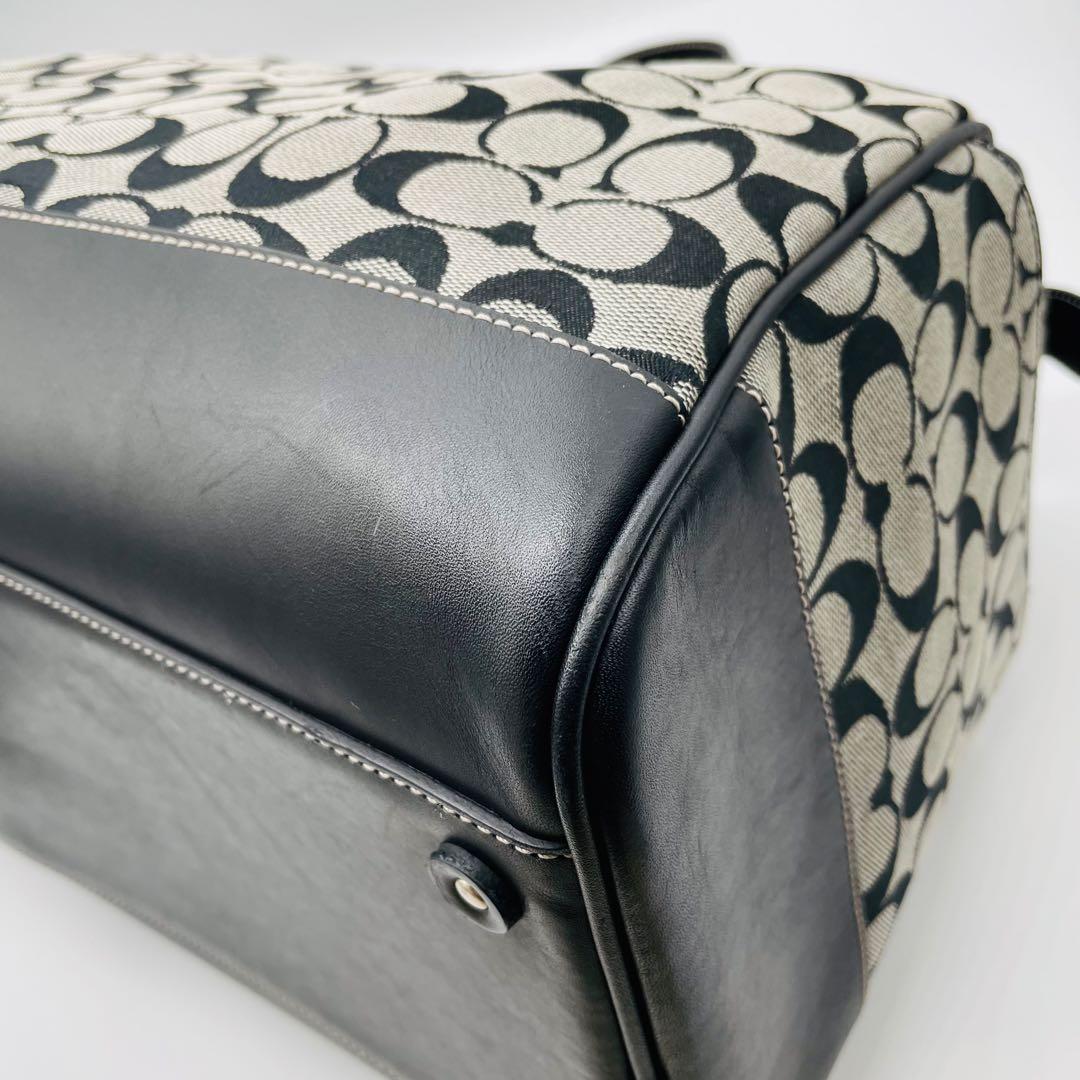 コーチ　ボストンバッグ　4253 2WAY シグネチャー　ブラック　美品