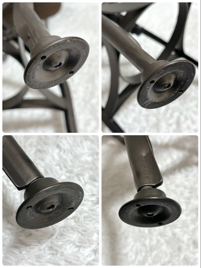 美品✨インダストリアルカウンターチェア　高さ調節可　アンティーク回転椅子　工業系