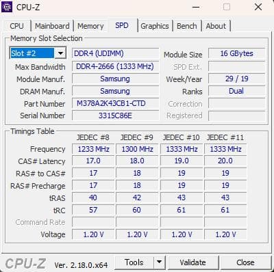 SAMSUNG DDR4-2666 32GB 16GB×2枚 デスクトップ用