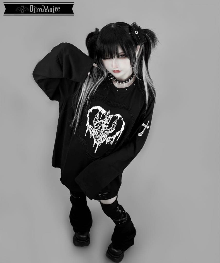 DimMoire【ディムモアール】Bloody Altar ロンT/Black