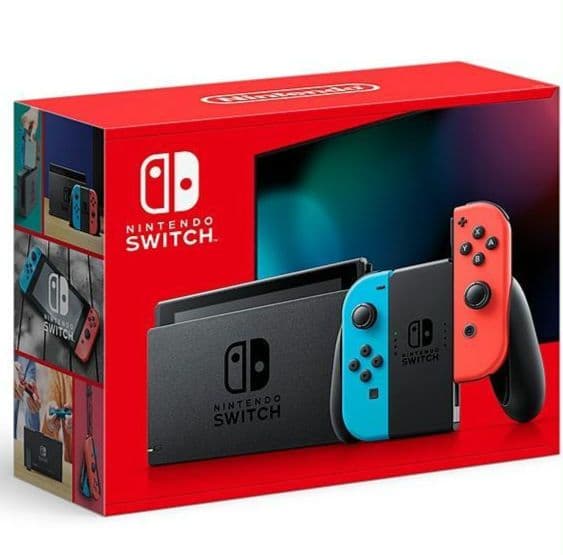 【美品/バッテリー強化版/箱付き】Nintendo Switch 本体 青/赤