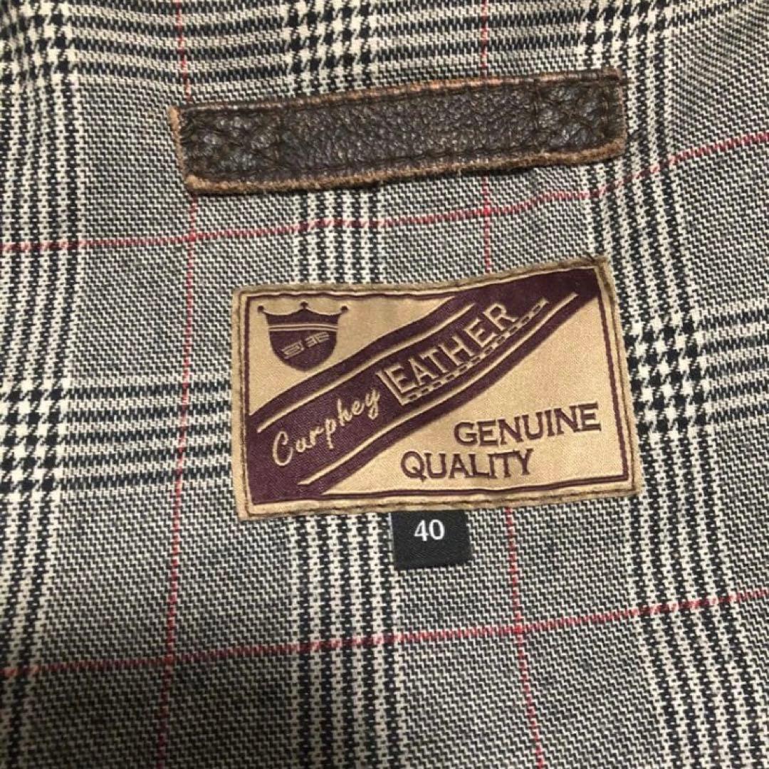 ぱ*る様 カーコート レザー 牛革 ブラウン ヴィンテージ 古着 キムタク