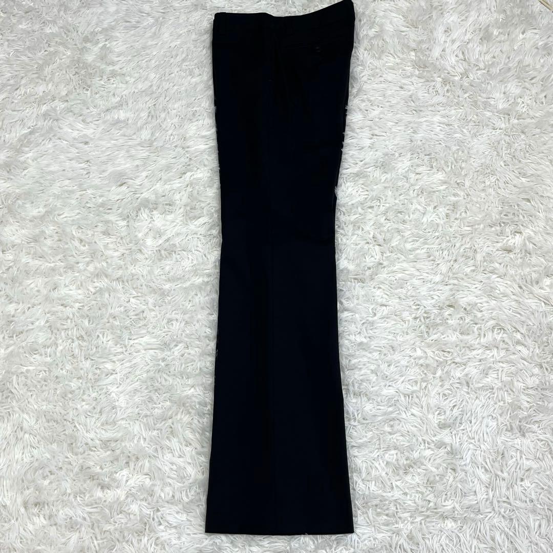 『美品』23区 セットアップパンツスーツ ブラック38 イタリア製生地ストレッチ