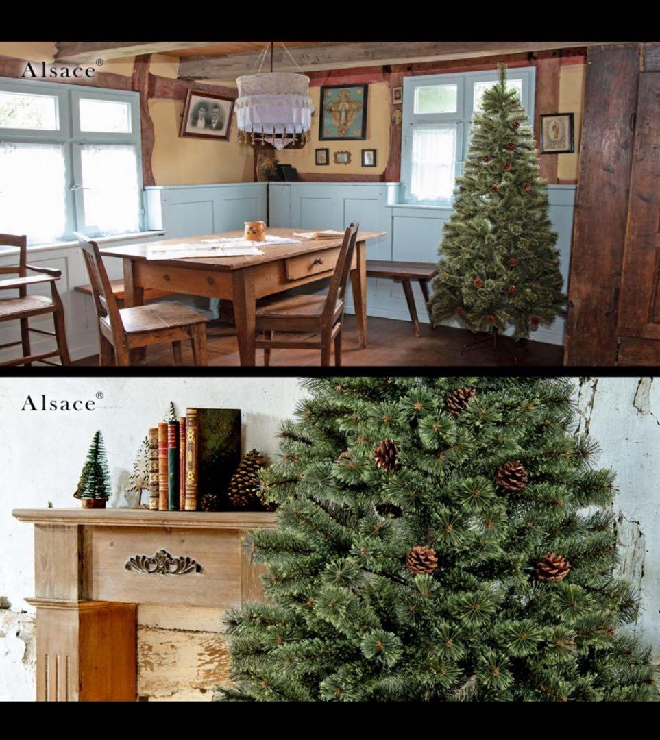 Alsace(R) クリスマスツリー 150cm 北欧　オーナメント付
