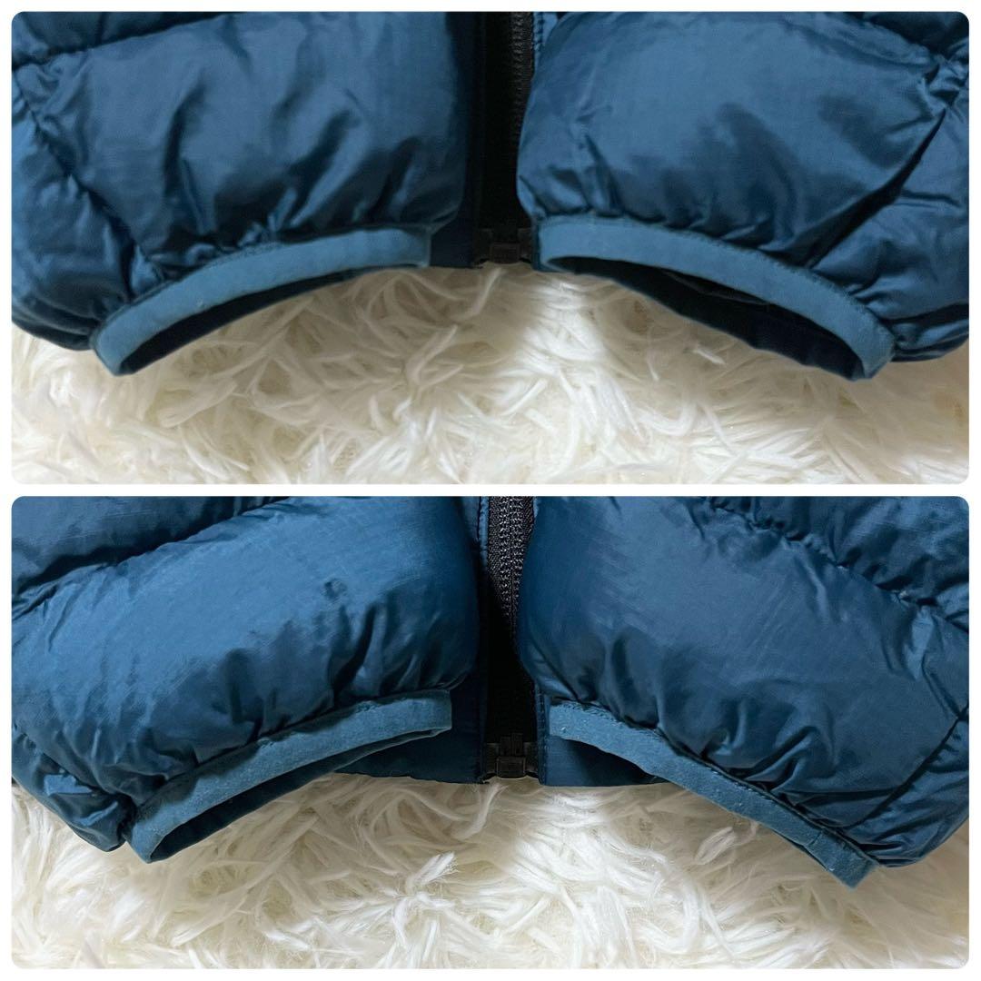 モンベル コロラドパーカ リバーシブルダウン メンズS ブラック×ブルー