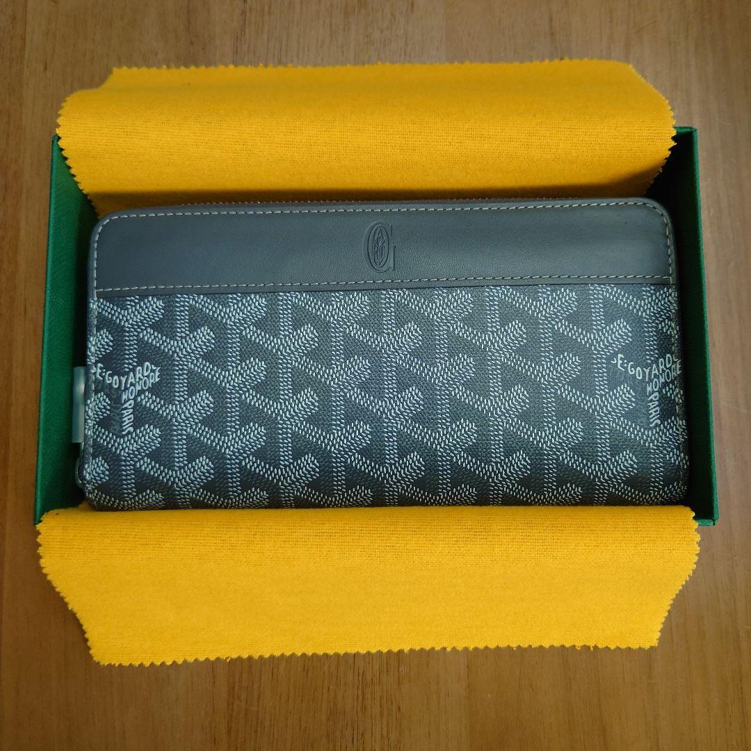 【美品】【購入証明書付】GOYARD/ゴヤール マティニオンGMウォレットグレー