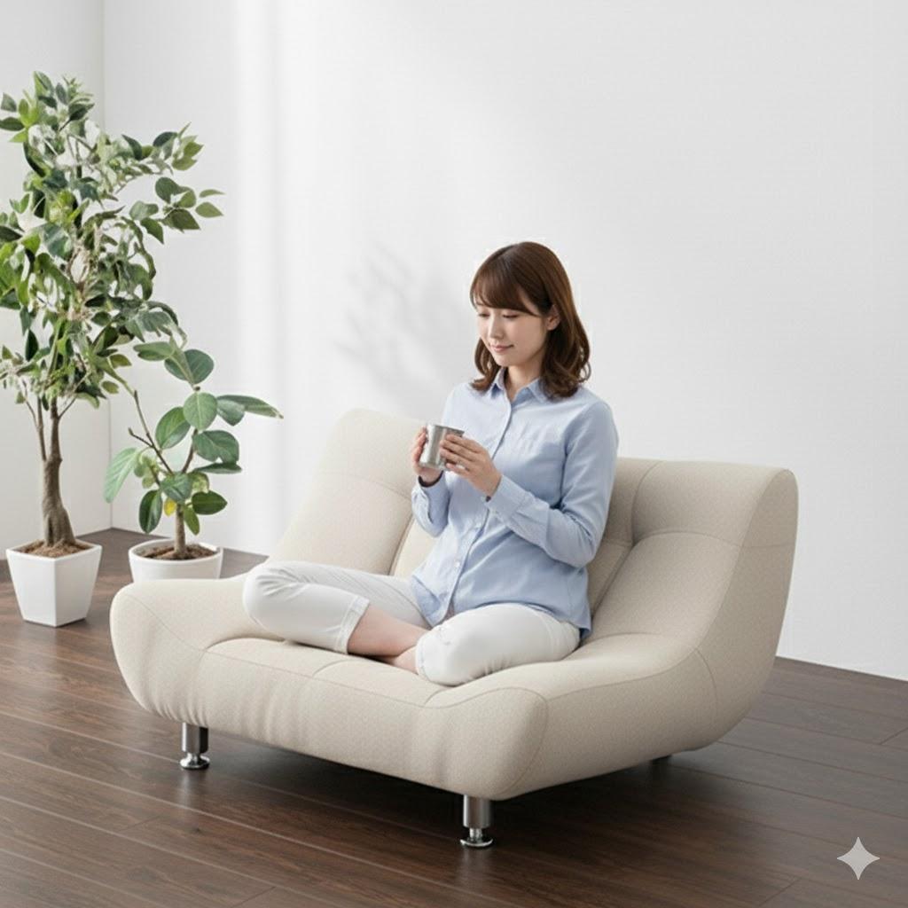 フォロー割【新品】1人掛け ソファ　ワイド座面　ロースタイル　優雅