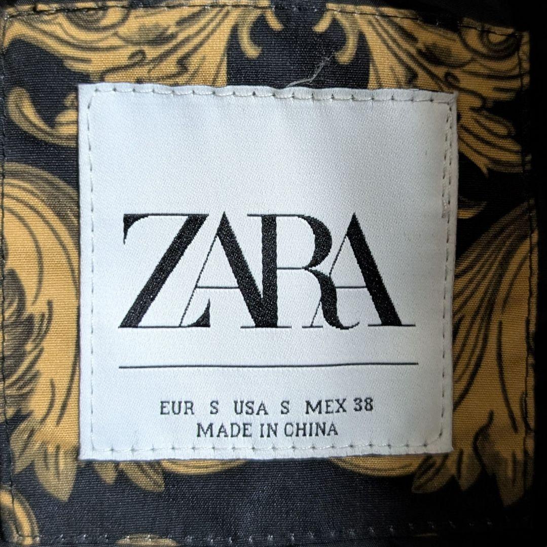 ZARA バロック調 パフジャケット 総柄 ダウンジャケット メンズS