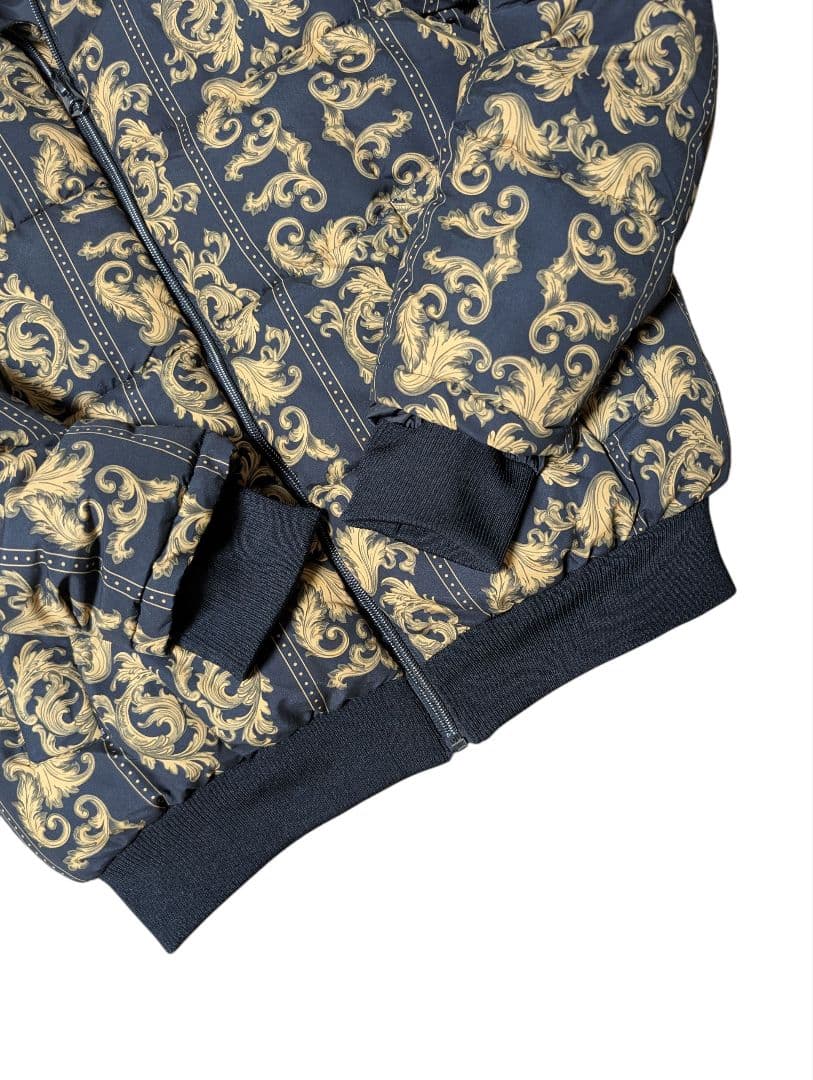 ZARA バロック調 パフジャケット 総柄 ダウンジャケット メンズS