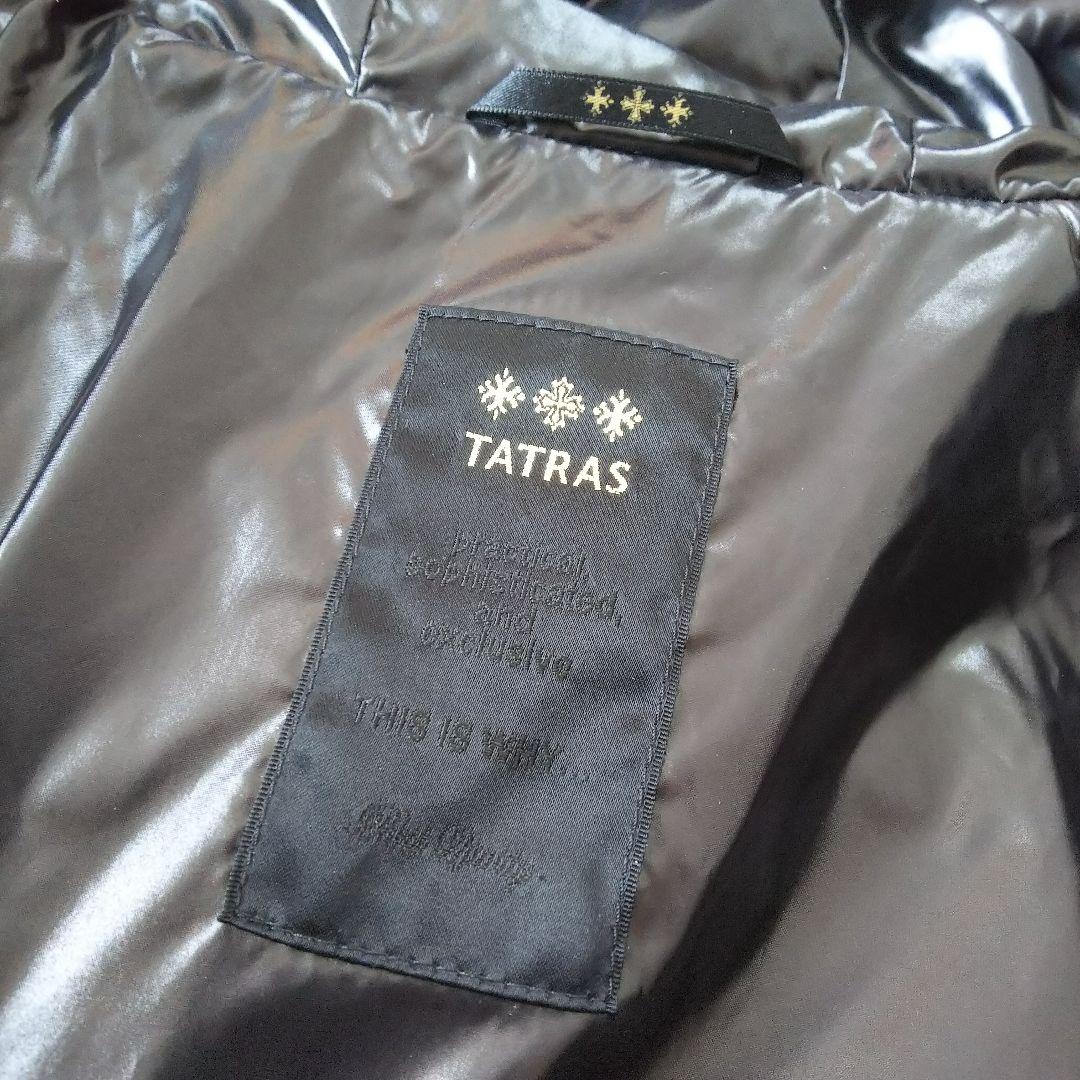 【美品 M】TATRAS タトラス 最高級 ダウンコート ジャケット ロゴ刺繍