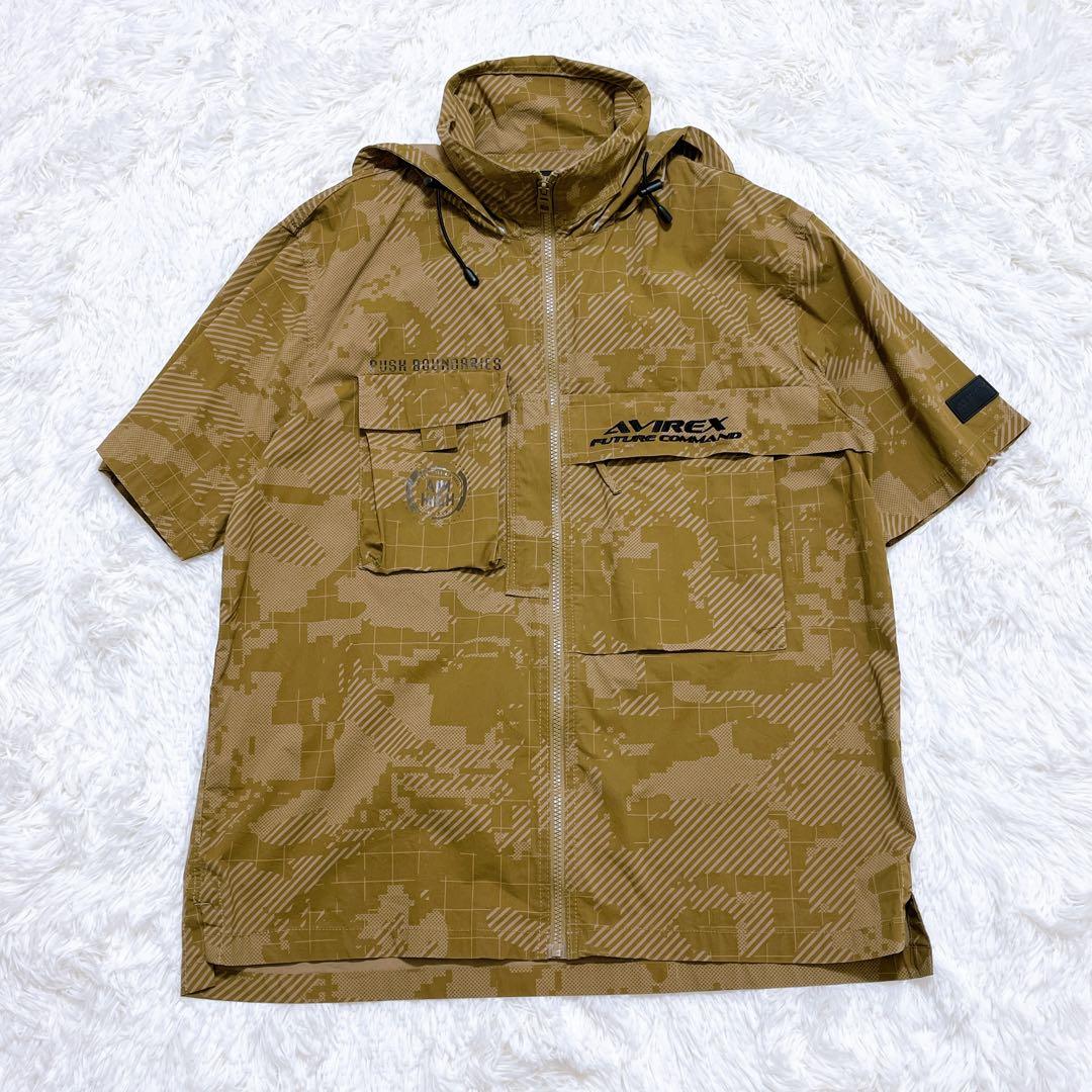 美品 アヴィレックス ミリタリー 半袖 ナイロンジャケット 2XL