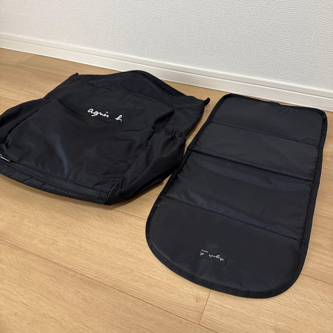 agnis b. ブラック マザーズバッグ　リュック