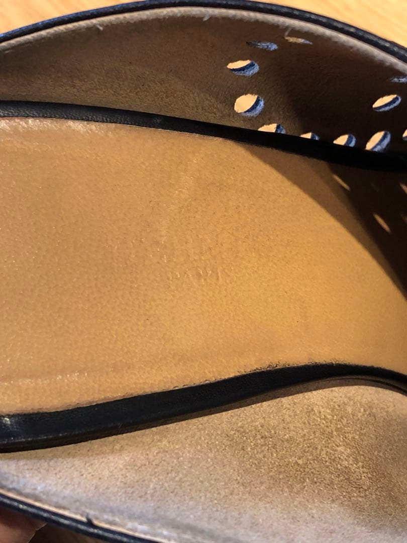 エルメス ミュール レザー ブラック サイズ35 エヴリン レディース ヒール