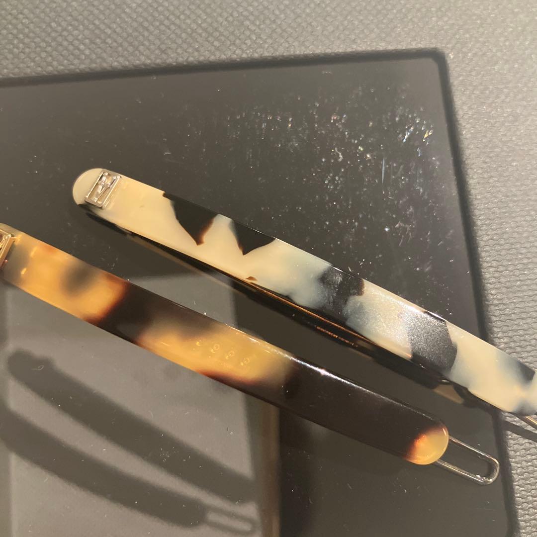 【新品未使用】ALEXANDRE DE PARIS べっこう柄ヘアピン2本セット