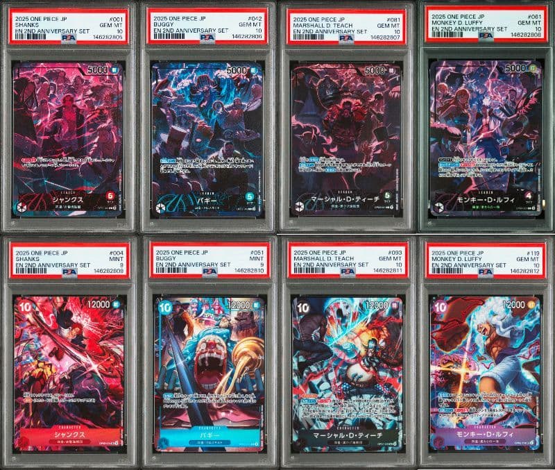 【8連番】ワンピース English 2nd Anniversary PSA