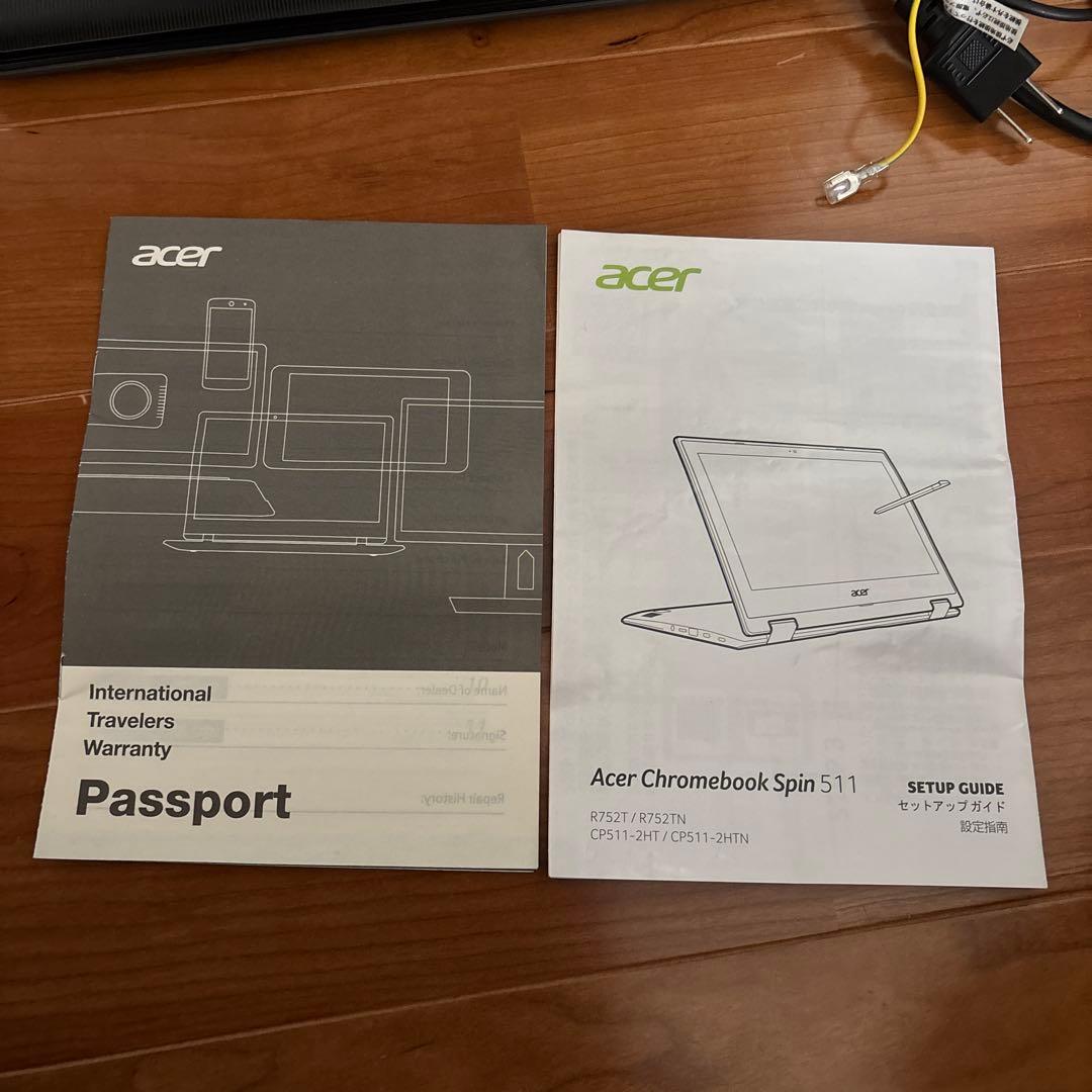 美品　Acer Chromebook 本体 Spin511日本語キーボード