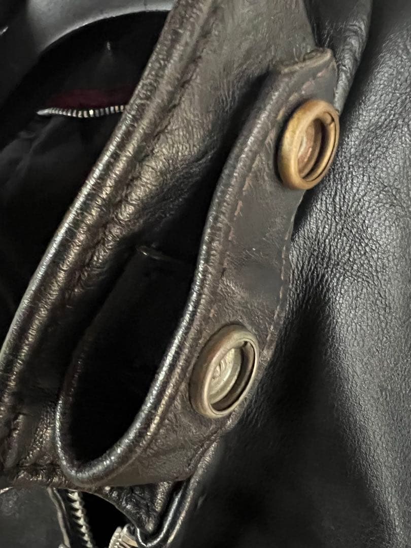 【古着】レザー シングルライダースジャケット