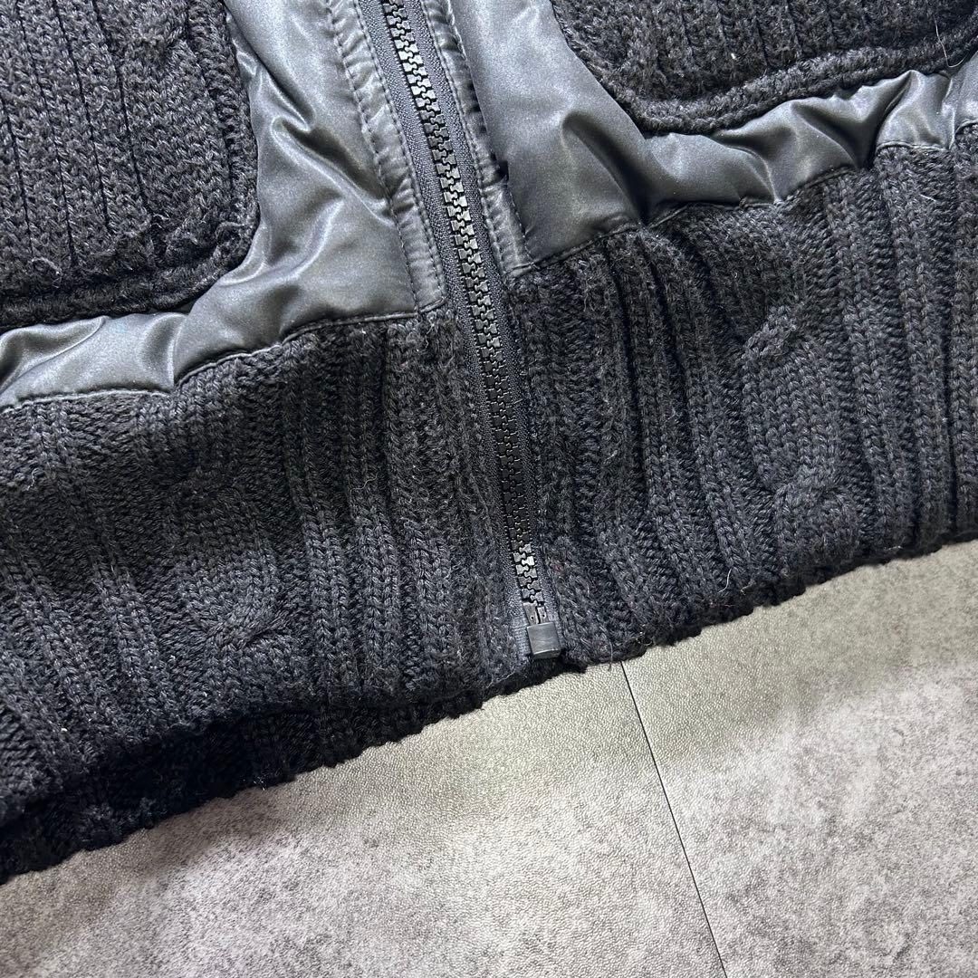 00s【archive】ファーダウンベスト/Y2K/光沢/opium/お兄系/黒