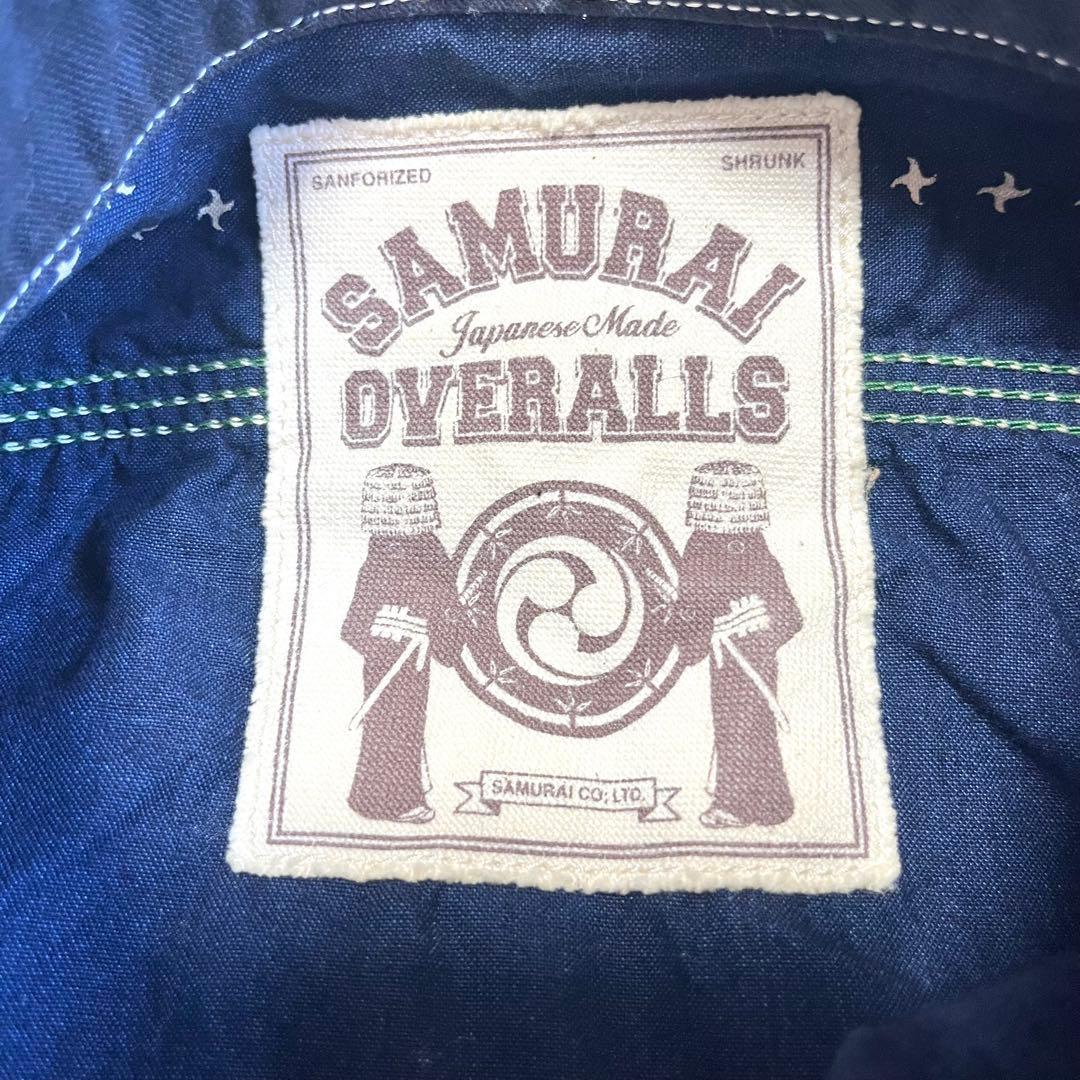 訳あり サムライジーンズ　ワークシャツ　手裏剣ウォバッシュ　ユニオンチケット　L