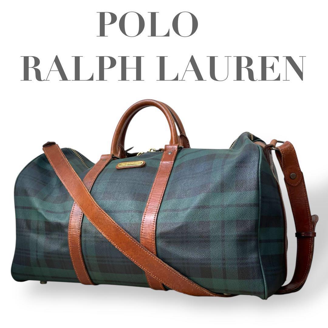 Vintage Polo Ralph Lauren☆チェック柄 ボストンバッグ