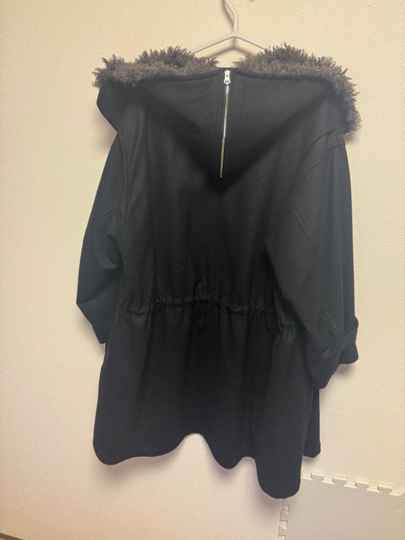 IENAイエナ ウーステッドフランネルモッズコート　モッズコート　ブラック