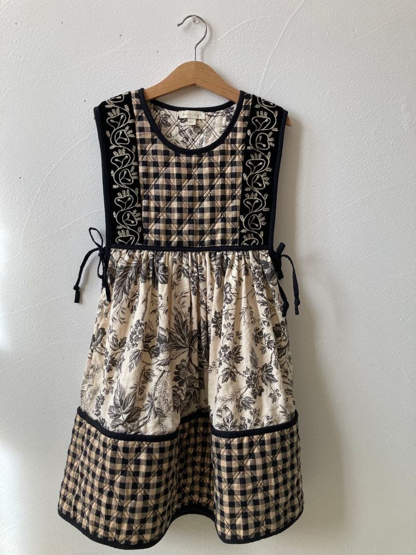 Bonjour Diary ボンジュールダイアリー　キルティングワンピース　8y