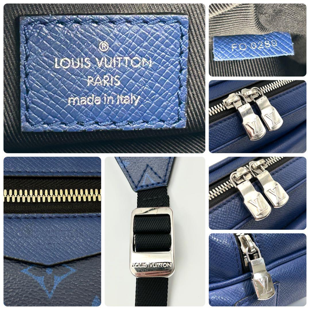 【美品】ルイヴィトン タイガラマ アウトドアメッセンジャー ショルダーバッグ 青