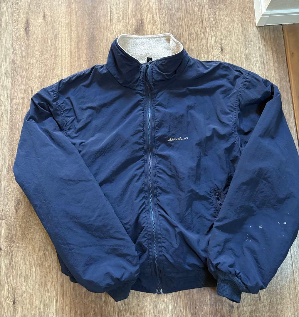 エディバウアー 80s ナイロンフリースジャケット ウォームアップジャケットXL