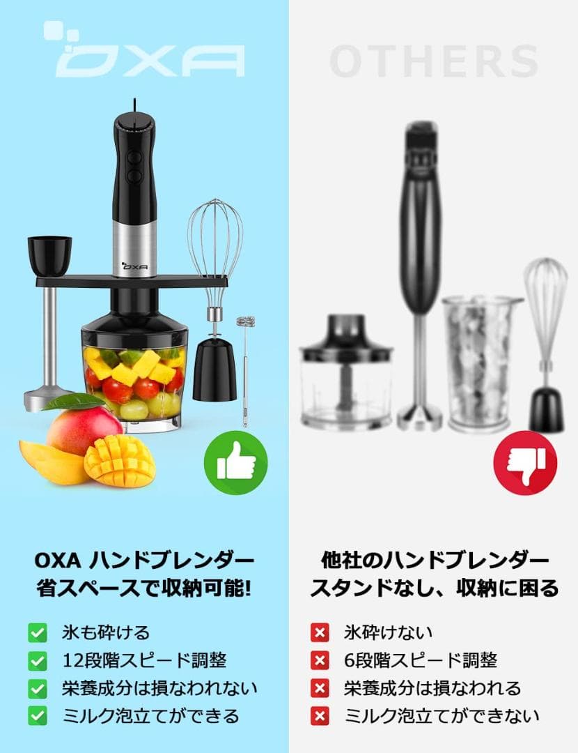 離乳食にも1台7役ハンドブレンダー