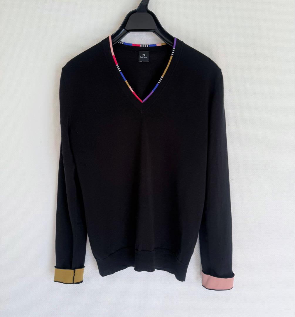 ポールスミス　セーター　ブラック　コットン　綿