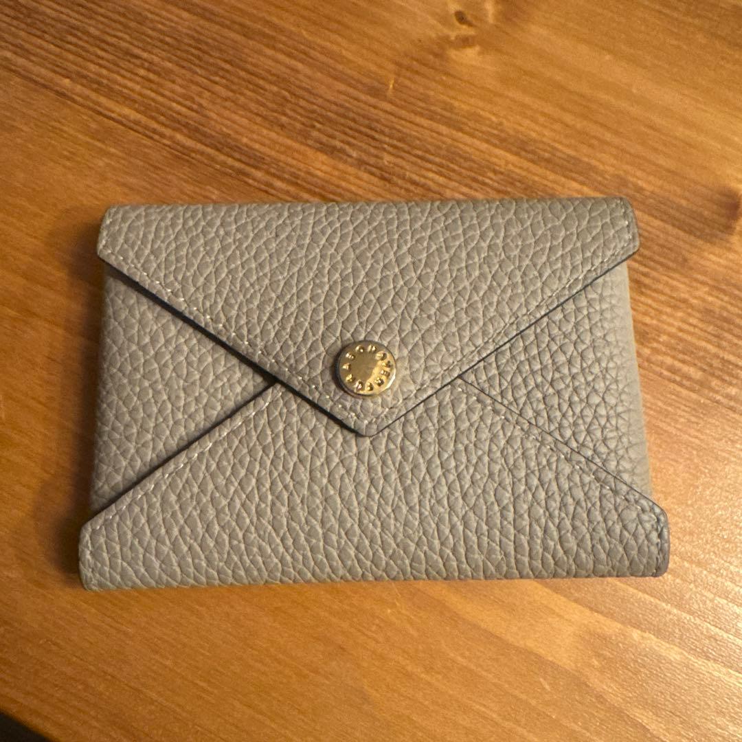 ボナベンチュラ　エンベロープ カードケース シュリンクレザー　エトゥープ