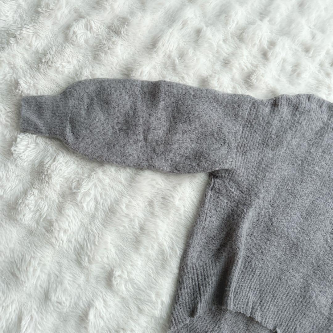 ビアズリー★モヘヤルーズニット　クルーネック　グレー
