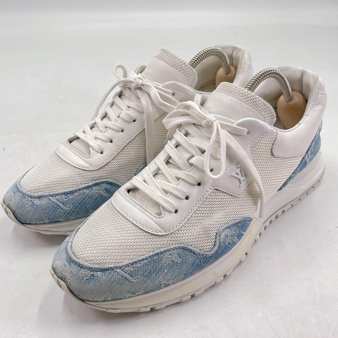 美品 ルイヴィトン ランアウェイ デニム スニーカー 6.5 モノグラム