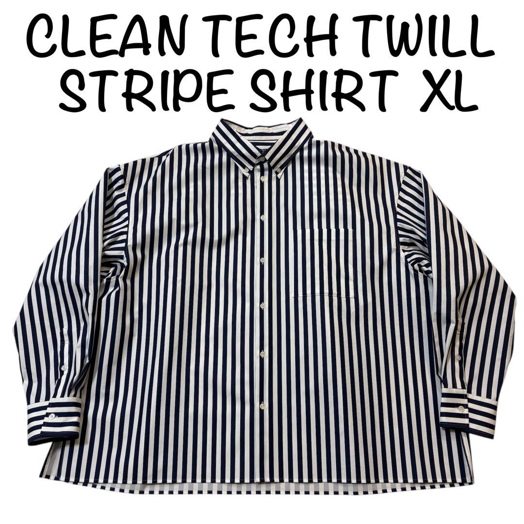 トップス carorie CLEAN TECH TWILL STRIPE SHIRT XL