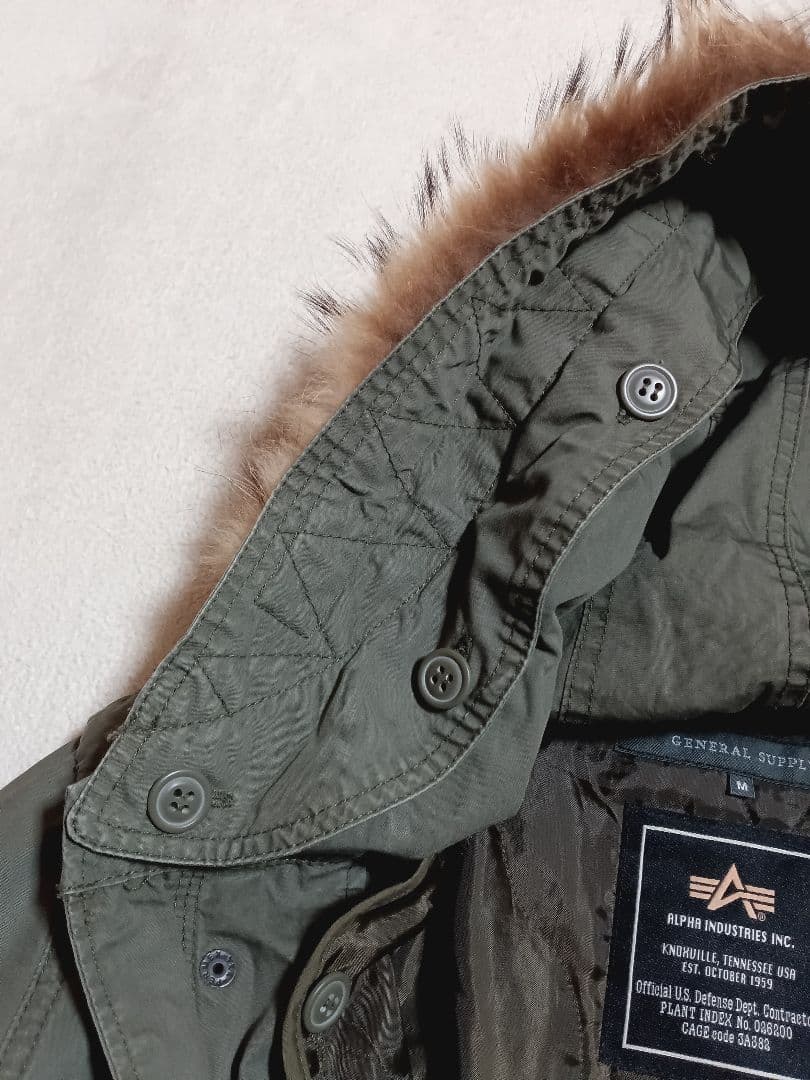 《アルファインダーストリーズ》SHIPS別注 モッズコート オリーブグリーンM