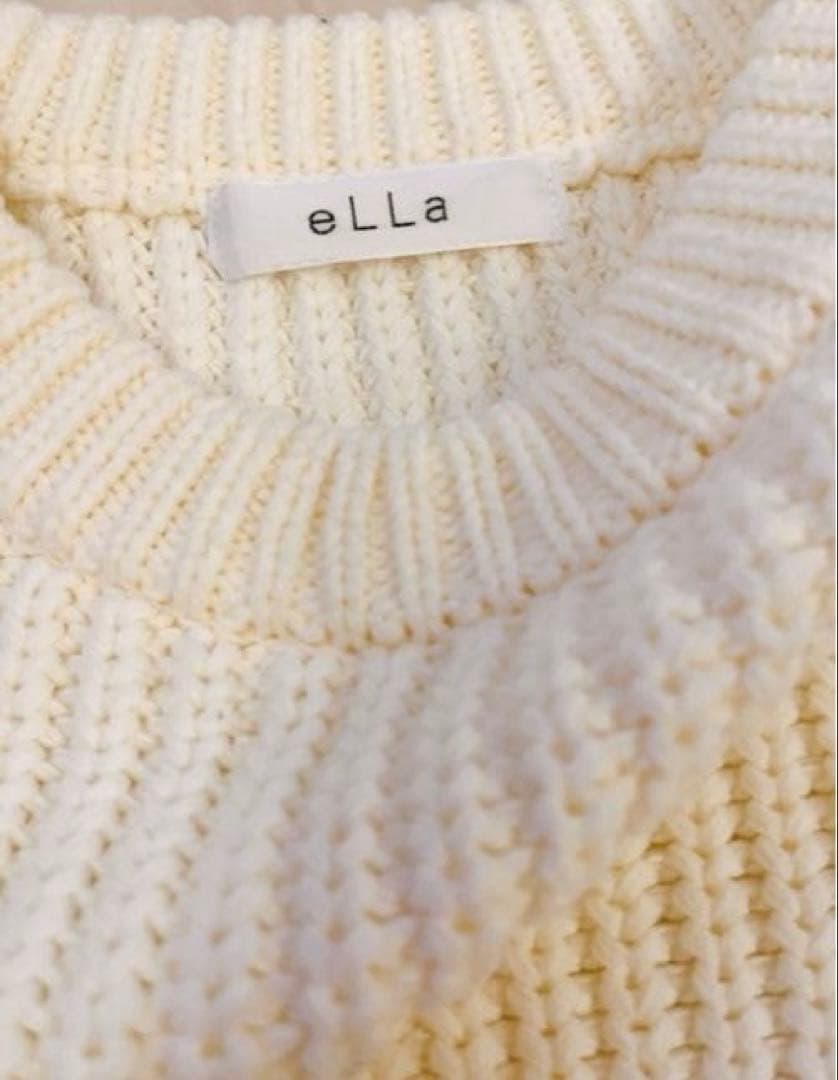 ella_selectshopエラ♡ラウンドヘムニット アイボリー