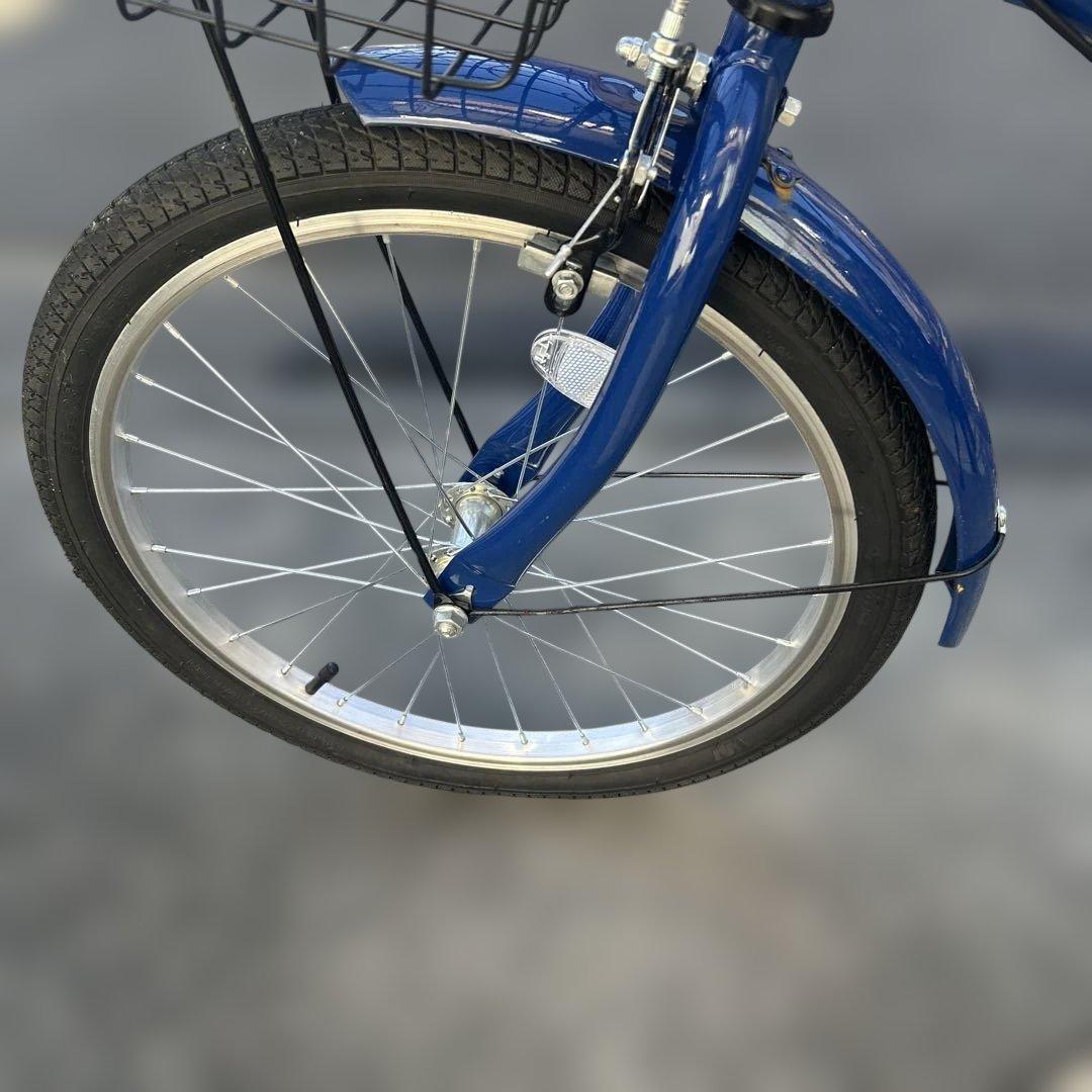 青い折りたたみ自転車　20インチ　直接取引