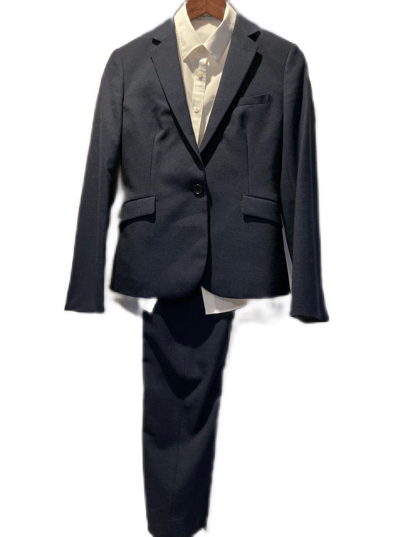 極美品　就活女子スーツ　濃紺セットアップスーツ　洗えるスーツウォッシャブルスーツ