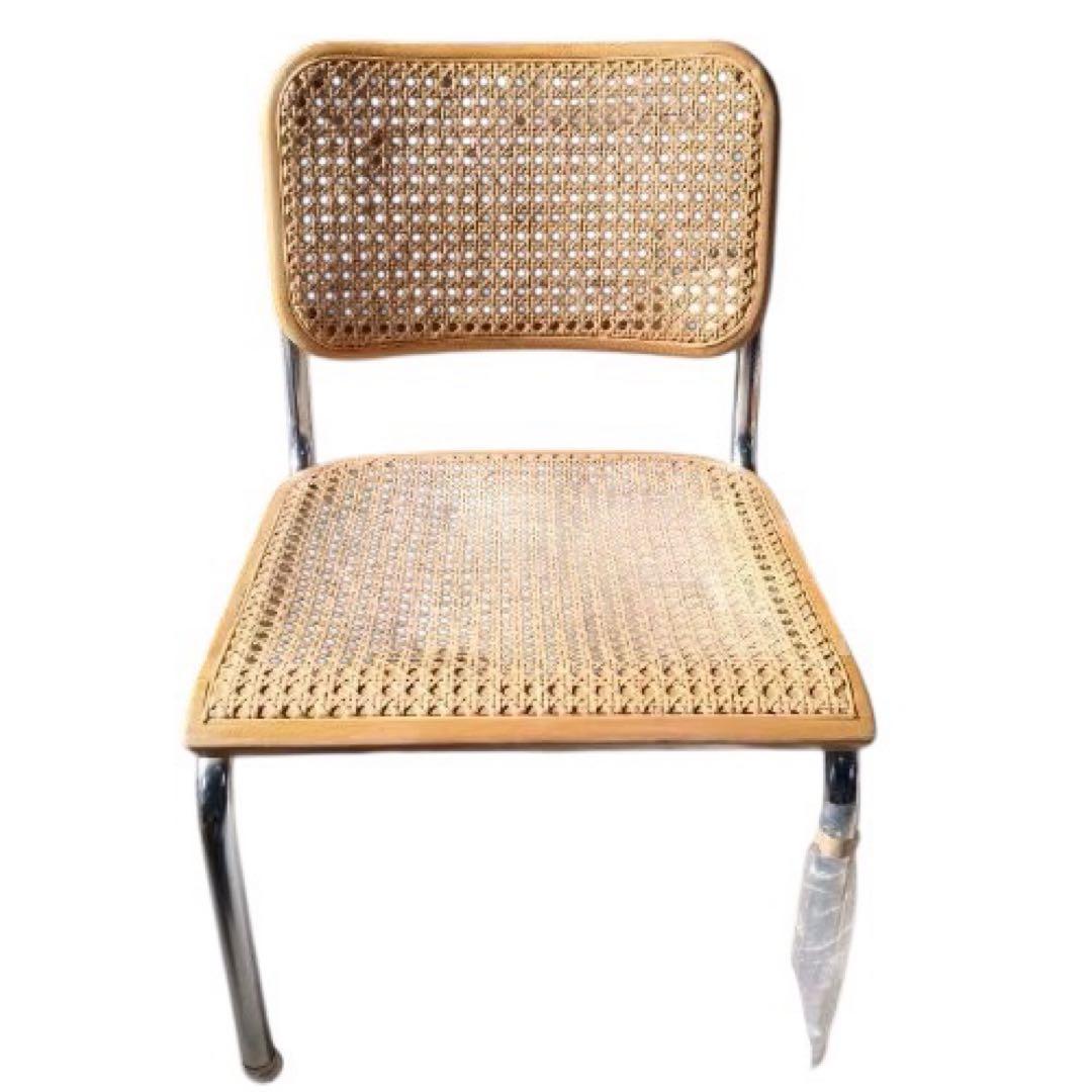 メ1108-20 マルニ木工ビンテージ 椅子 未使用 長期保管品ラタン