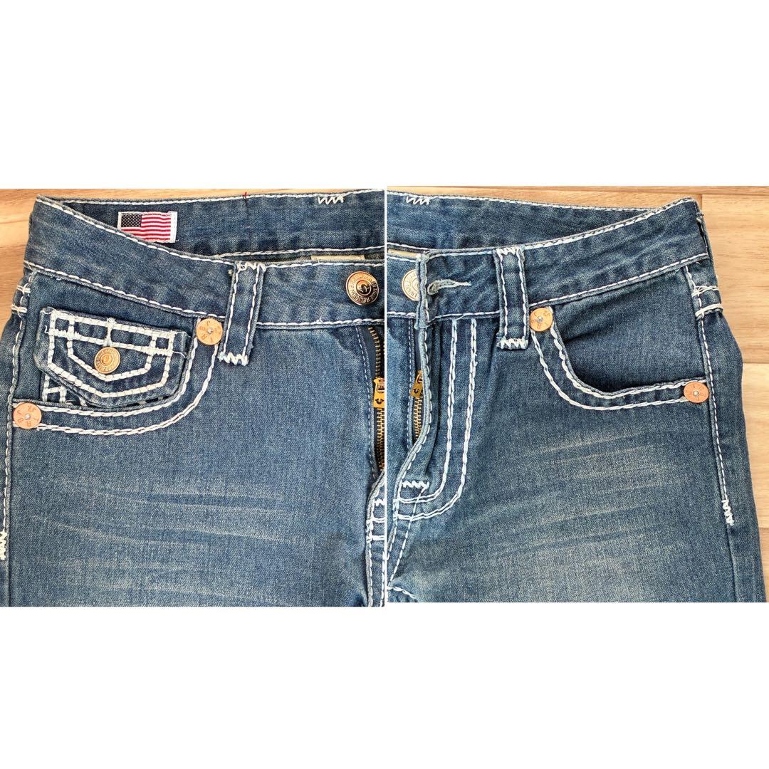 【希少】トゥルーレリジョンJOEYSUPER T 極太ステッチ デニム USA製