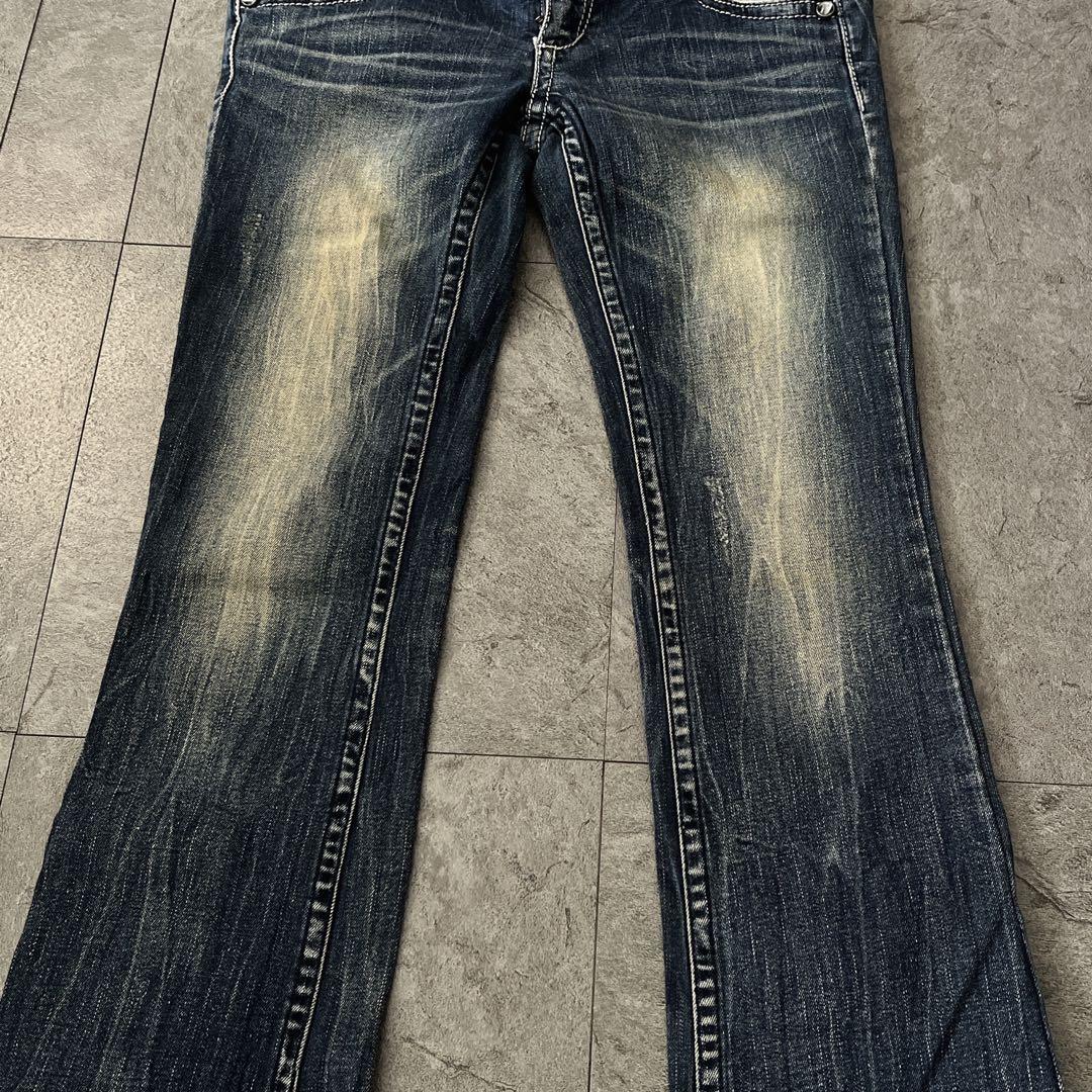 レッドペッパー ウィング刺繍　ブーツカットフレア y2k デニムパンツ　27