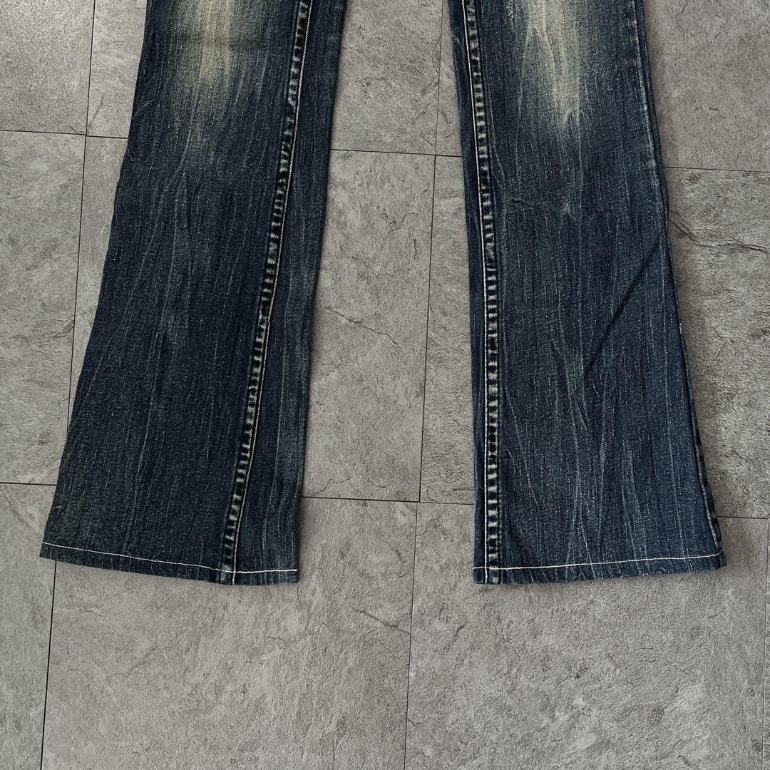 レッドペッパー ウィング刺繍　ブーツカットフレア y2k デニムパンツ　27